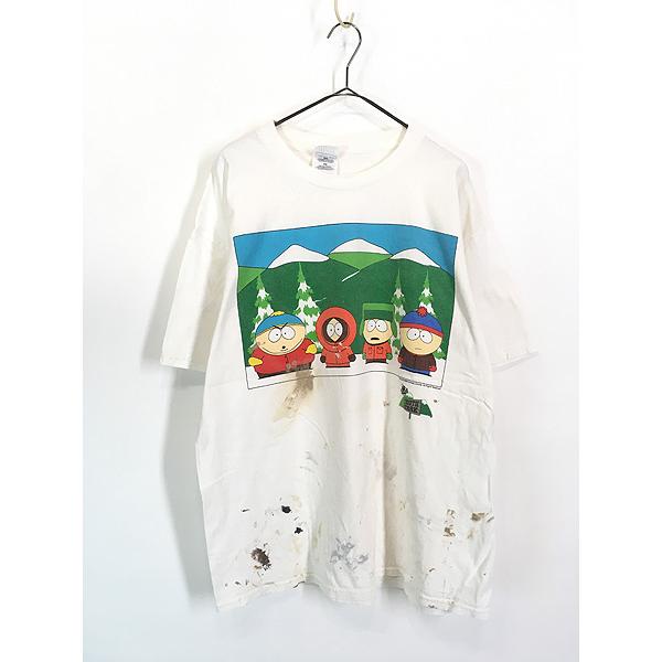 古着 90s SOUTH PARK サウスパーク TV アニメ キャラクター ペンキ T