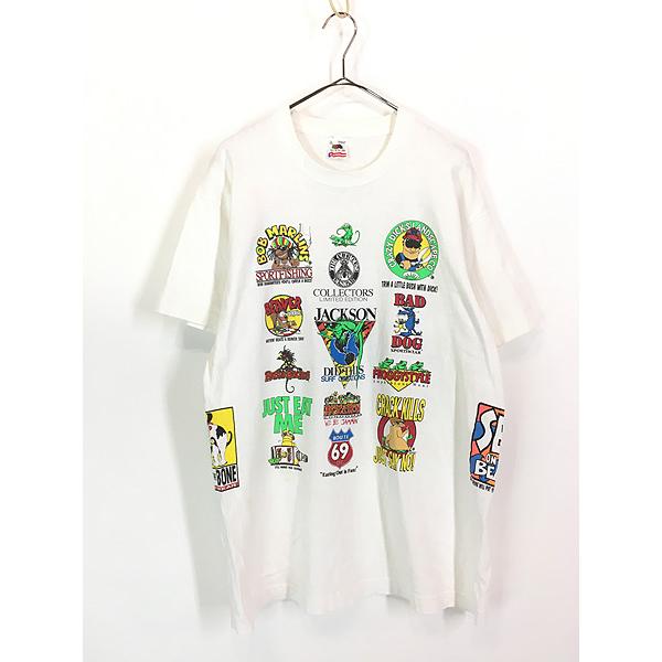古着 90s USA製 THE OUTHOUSE DESIGN 豪華 マルチ ポップ アート T