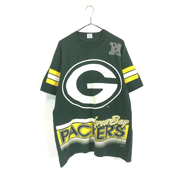古着 90s USA製 NFL Green Bay Packers パッカーズ BIG プリント 両面