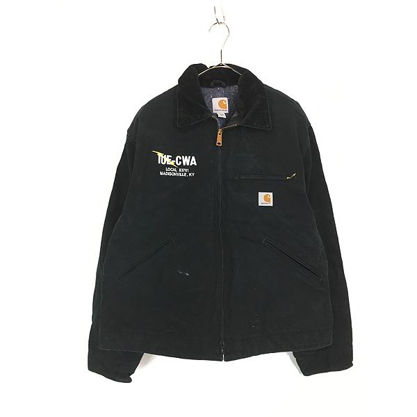 古着 90-00s USA製 Carhartt 裏地 ストライプ ブランケット ブラック