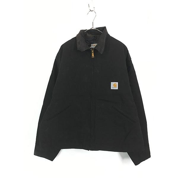 古着 90s Carhartt ノーチェストポケット ブラック ダック パデット