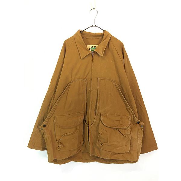 古着 ビンテージ 70s 総ビーズ スパンコール ジャケット デッドストック美品 古着 70s USA製 Ideal Uポケット ブラウン コットン キャンバス