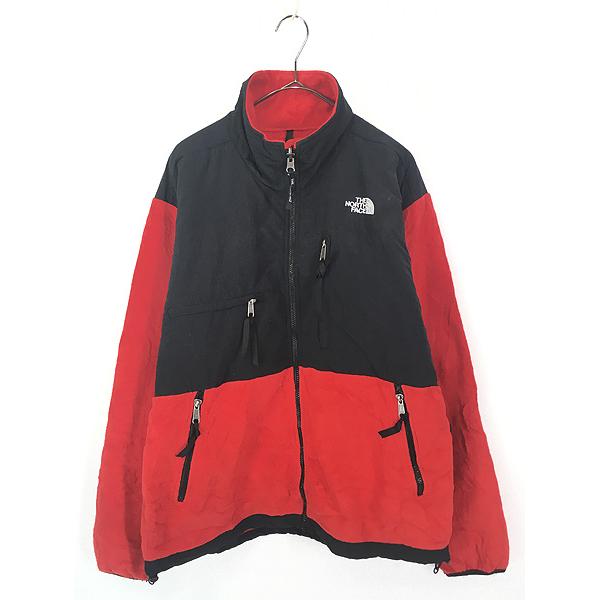 古着 90s TNF The North Face デナリ フリース ジャケット 赤×黒 M 古着 古着 90s TNF The North Face デナリ フリース ジャケット 赤×黒 M