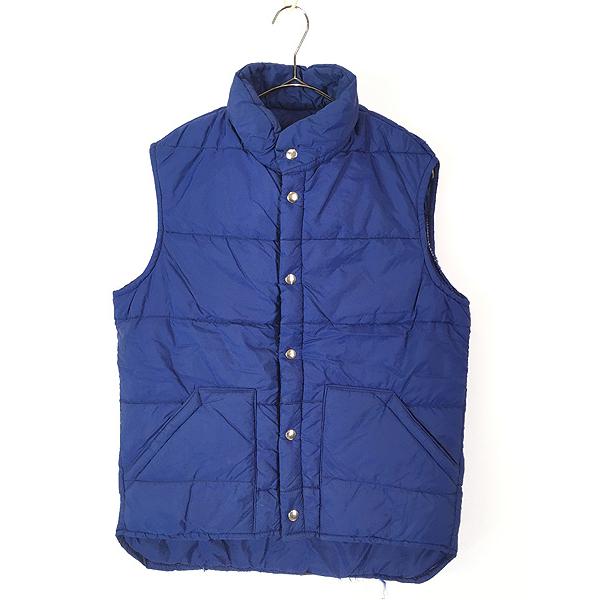 70s L.L.Beanダウンベスト筆記体タグ 70's 筆記体タグ L.L.BEAN リップストップ ダウンベスト グリーン 実寸