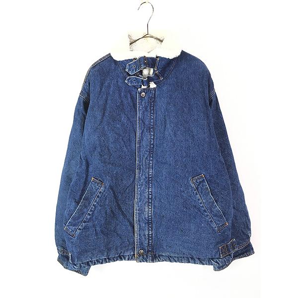 古着 90s Canyon River Blues B-3 タイプ パデッド ブルー デニム ボア
