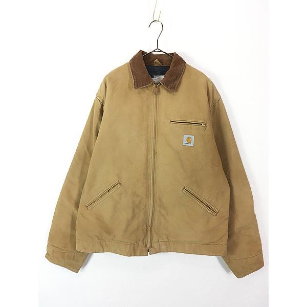 古着 80s- Carhartt 裏地 ストライプ ブランケット ブラウン ダック デトロイト ジャケット XL位 古着 80s- Carhartt 裏地 ストライプ ブランケット ブラウン ダック