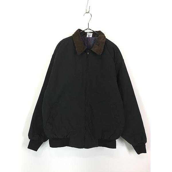 古着 90s USA製 Union Line ファイヤー ストライプ ブランケット ブラック ダック ワーク ジャケット L 古着 古着 90s USA製 Union Line ファイヤー ストライプ ブランケット