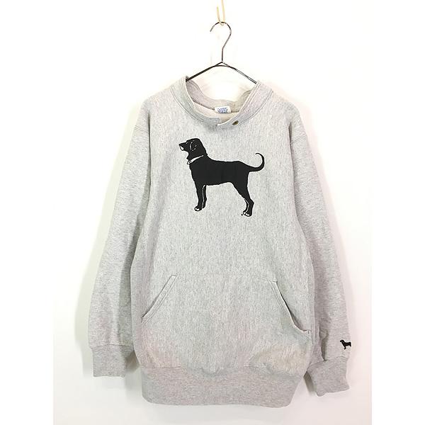古着 90s USA製 kellsport 「Black Dog」 ワンちゃん リバース タイプ 