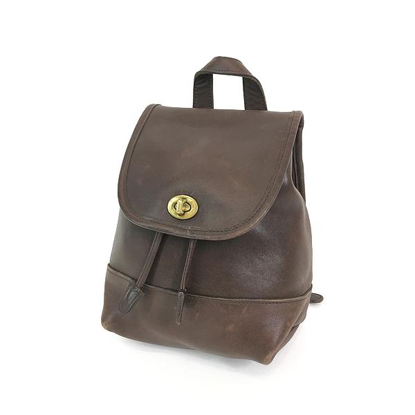 雑貨 古着 90s OLD COACH コーチ 本革 レザー リュックサック バッグ