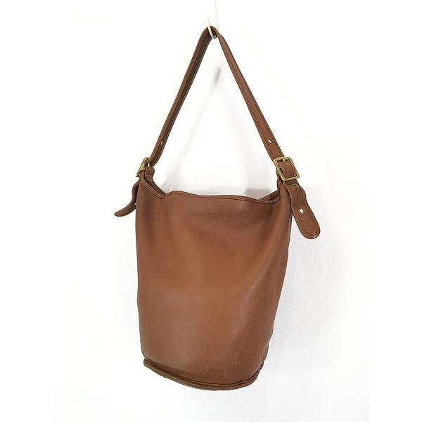 雑貨 古着 90s USA製 OLD COACH バケツ型 本革 レザー ショルダー