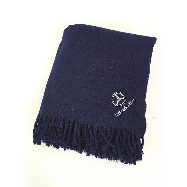 雑貨 古着 USA製 Faribault Woolen Mill 「Mercedes-Benz」 ベンツ ワンポイント 刺しゅう ウール ブランケット ファブリック 大判 古着 雑貨 古着 USA製 Faribault Woolen Mill 「Mercedes-Benz」 ベンツ