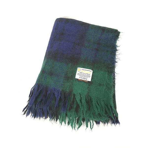 未使用品　ラルフローレンホーム　モヘアブランケット　ブラックウォッチ　イギリス製 雑貨 古着 70s Australia製 St.Albans ブラックウォッチ チェック