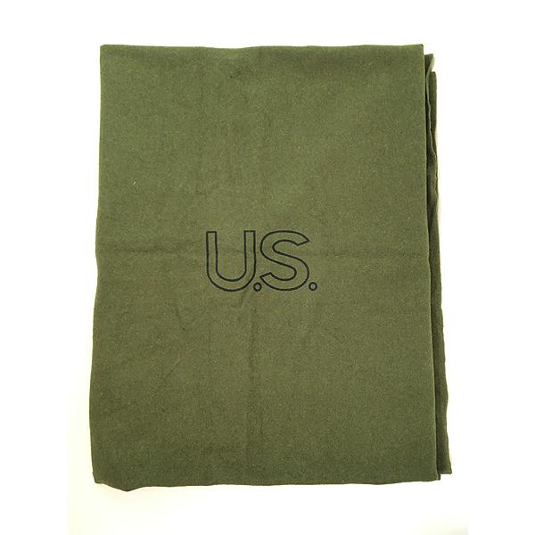 60's US ARMY ステンシル入り ウールブランケット 大判