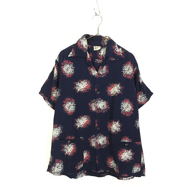 古着 50s USA製 Catalina 貴重!! 花火 アトミック 総柄 裾