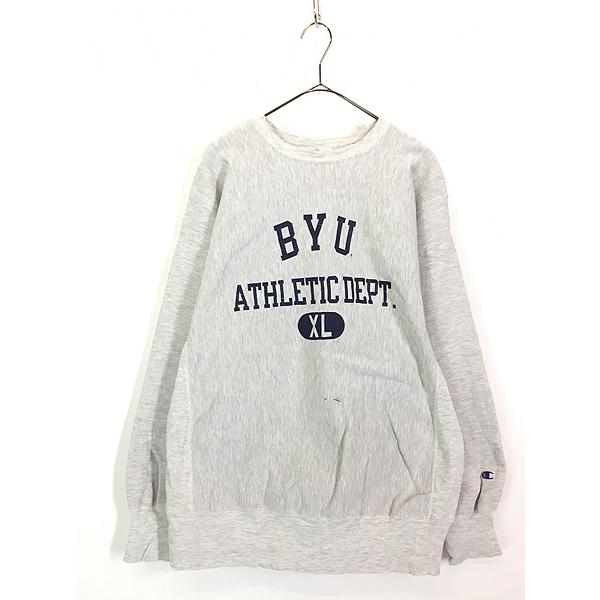 古着 90s Champion Reverse Weave 「BYU」 3段 カレッジ リバース 