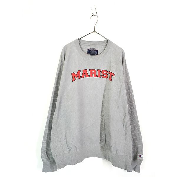 古着 00s Champion Reverse Weave 「MARIST」 アシンメントリー 