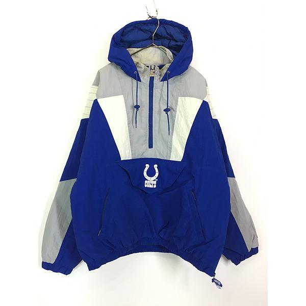 古着 90s NFL Indianapolis Colts コルツ パデット ナイロン ジャケット パーカー XL 古着 古着 90s NFL Indianapolis Colts コルツ パデット ナイロン