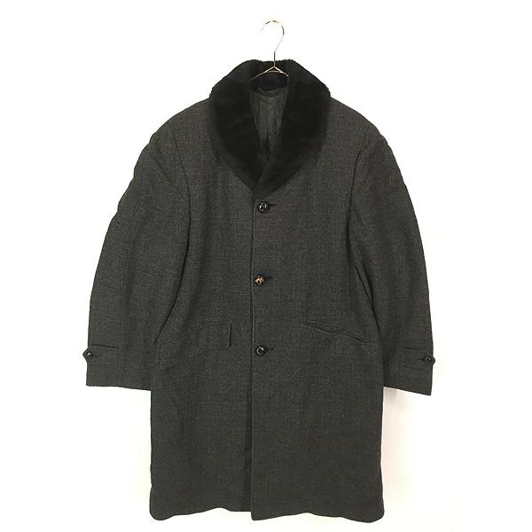 古着 60s USA製 Rubertus キルティング ライナー ボア ショールカラー ツイード ウール ギャング コート 40位 古着 60s USA製 Rubertus キルティング ライナー ボア ショールカラー