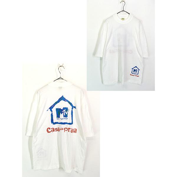 古着 90s MTV Music Television 「Casa da Praia」 TV チャンネル Tシャツ XXL位 古着 90s MTV Music Television 「Casa da Praia」 TV チャンネル T