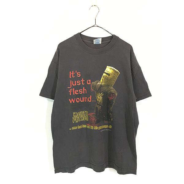 古着 00s Monty Python & The Holy Grail 「It’s just a flesh would...」 黒騎士 映画 ムービー Tシャツ L 古着 00s Monty Python & The Holy Grail 「It's just a flesh would