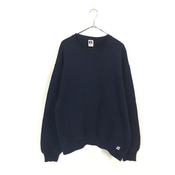 古着 90s USA製 Russell 無地 ソリッド 前V セットイン スウェット 
