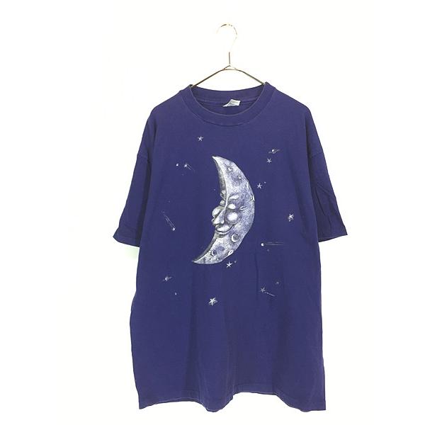 90年代 90s USA製ヴィンテージ　シングルステッチ惑星宇宙　Tシャツ　XL 古着 90s USA製 星 月 惑星 スター ムーン アート Tシャツ XL : 古着屋