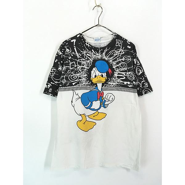 古着 80s USA製 Disney Donald ドナルド 両面 プリント Tシャツ L 古着 古着 80s USA製 Disney Donald ドナルド 両面 プリント Tシャツ L