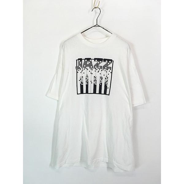 古着 90s USA製 Jazz ジャズ ブルース ミュージック アート Tシャツ XL
