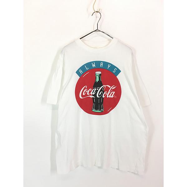 コカコーラ　USA製 90s ビンテージ　企業ロゴ　両面プリントTシャツ XL 古着 90s Coca-Cola コーラ 企業 BIG プリント Tシャツ L : 古着屋