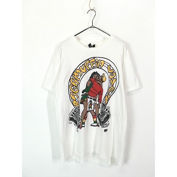 古着 90s USA製 MSP 「Ragamuffin Lover」 ロック レゲエ ブラック