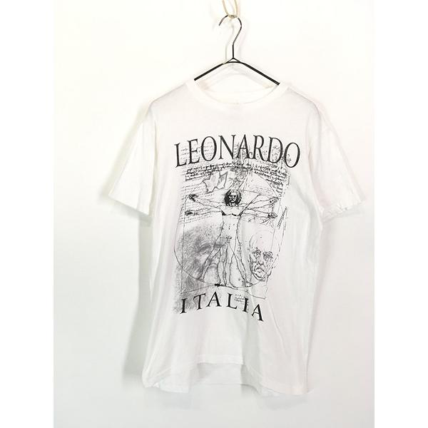 古着 「LEONARDO ITALIA」 Leonardo da Vinci Vitruvian Man 