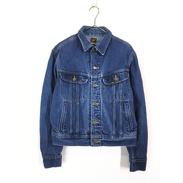 【80s】Lee デニムジャケット 220J USA 濃紺 メンズ 40 古着 古着 80s USA製 Lee 220-2647 濃紺 ブルー デニム トラッカー