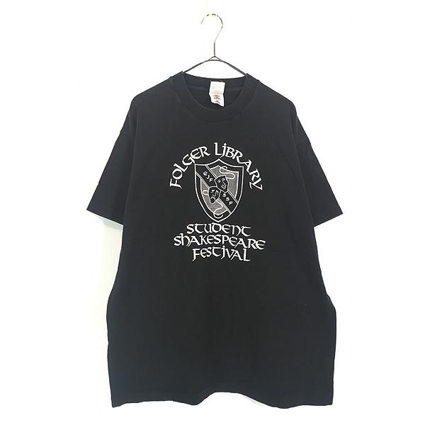 【william shakespeare】シェイクスピア 偉人 古着 XL 古着 90s Folger Library Student Shakespeare Festival