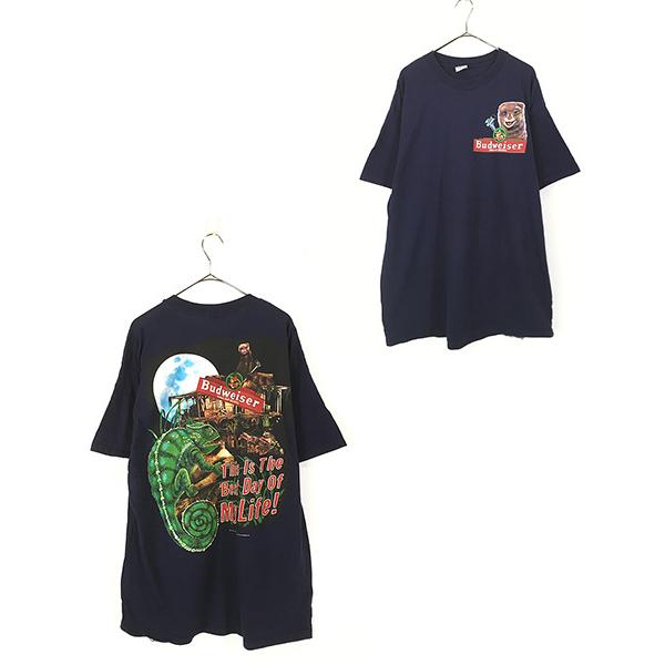古着 90s Budweiser バドワイザー ビール 企業 イタチ