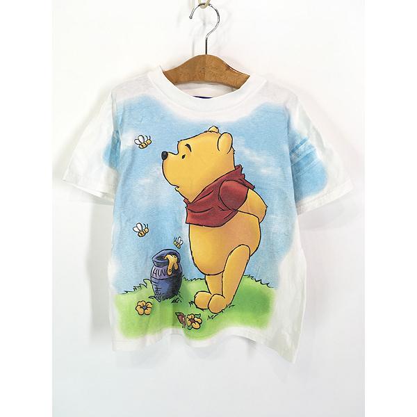 3点¥10,000 ビンテージ 古着 卸 レトロ 80's くまのプーさんシャツ 古着 90s USA製 Disney Pooh クマのプーさん タワー