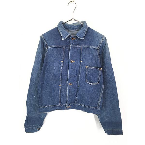 レディース 古着 40-50s イエローステッチ 片ポケ インディゴ レディース 古着 40-50s イエローステッチ 片ポケ インディゴ