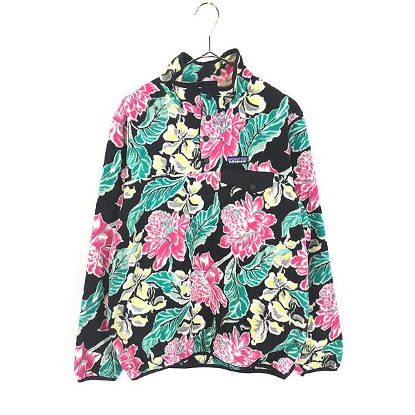 レディース 古着 15s Patagonia 花 フラワー 総柄 スナップT シンチラ