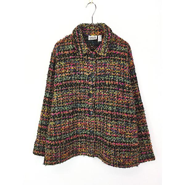 【美品】サイズ38 ニット ジャケット チェック柄 ウールニット 古着 ふるじょ ac56e8a1b2ffae59dcd73cef013bf0