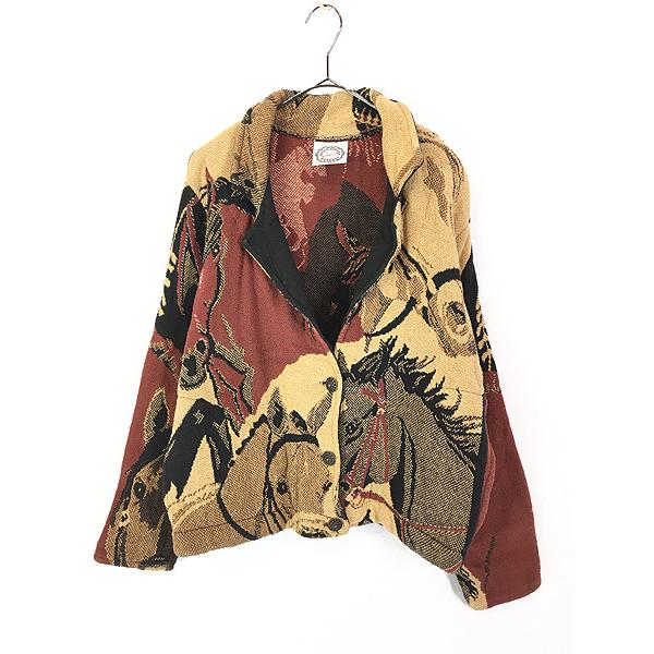 CHICO'S ペイズリー柄 ゴブランジャケット 総柄　Used 古着 CHICO'S ペイズリー柄 ゴブランジャケット 総柄 Used 古着