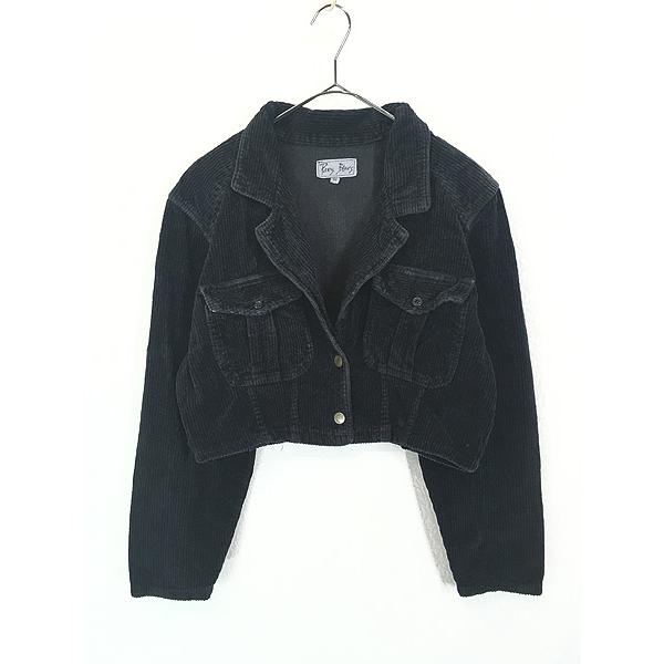 レディース 古着 80s USA製 Paris Blues 開襟 クロップド丈