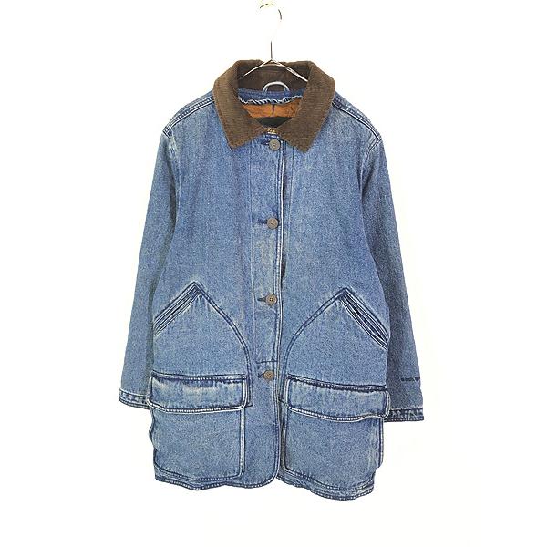 レディース 古着 00s WoolRich フリース ライナー デニム ハンティング ジャケット L 古着 レディース 古着 00s WoolRich フリース ライナー デニム ハンティング