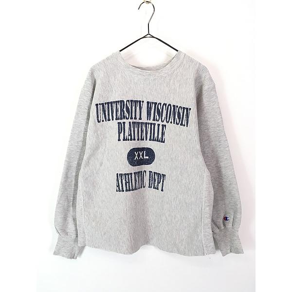 レディース 古着 90s USA製 Champion Reverse Weave 「WISCONSIN」 4段 