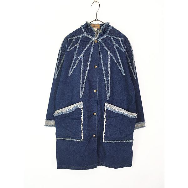 レディース 古着 80s USA製 Lida Jeans カットオフ フリンジ パッチ 