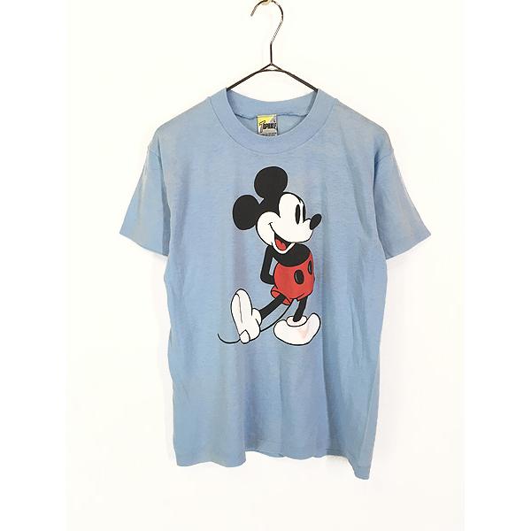 レディース 古着 80s USA製 Disney Mickey 白足 ミッキー T レディース 古着 80s USA製 Disney Mickey 白足 ミッキー T