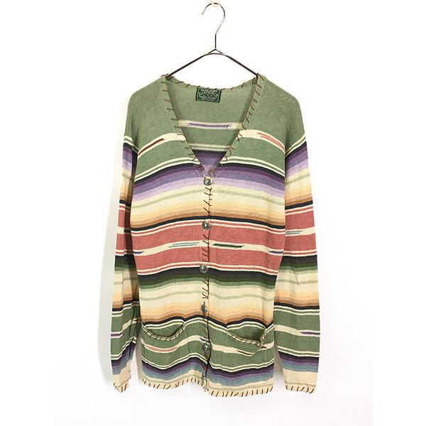 レディース 古着 90s POLO Country Ralph Lauren マルチボーダー  