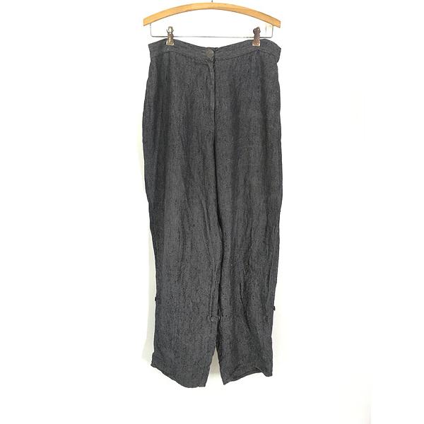 レディース 古着 90s FLAX 2way ロールアップ ヘビー リネン イージー