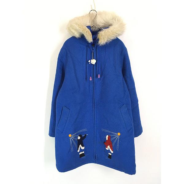 レディース 古着 70s Canada製 northam Sun 狩人 雪景色 イグルー 