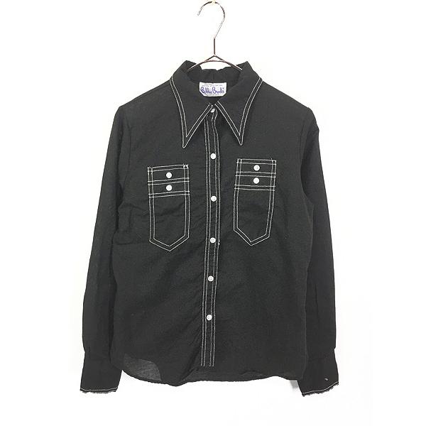 レディース 古着 70s USA製 Bobbie Brooks ロングポケット ステッチ