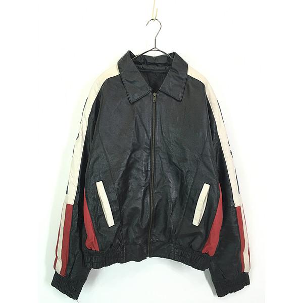 古着 90s USA 星条旗 本革 オール レザー スタジャン ジャケット XL位 古着 古着 90s USA 星条旗 本革 オール レザー スタジャン ジャケット XXL位