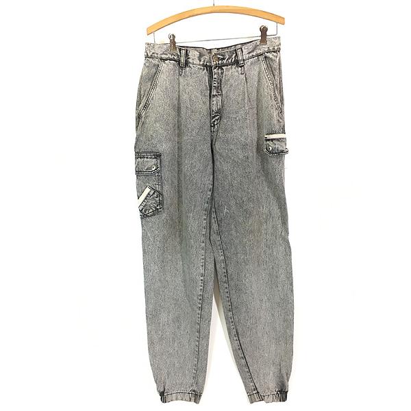 古着 90s Lee 「AIRGEAR」 ブラック ケミカル デニム カーゴ パラシュート パンツ ジーンズ W32 L33 古着 90s Lee 「AIRGEAR」 ブラック ケミカル デニム カーゴ
